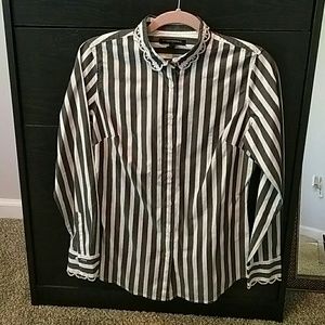 Banana Republic Stripped Button-Down